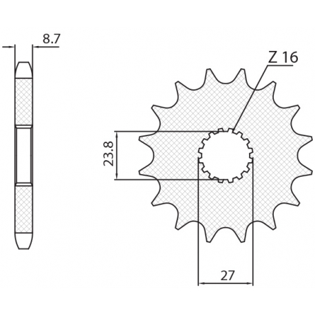 SUNSTAR ZĘBATKA PRZEDNIA 2190 18 SUZUKI GSXR 1300 '09-'13 (JTF423.18) (ŁAŃC. 530) (219018JT)