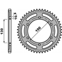 PBR ZĘBATKA TYLNA 300 43 C45 YAMAHA TDM 900 '02-'13 (STD.+1) (JTR300.43) (ŁAŃC. 525)