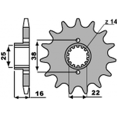 PBR ZĘBATKA PRZEDNIA 490 13 18NC DUCATI MONSTER 600/750/900 (JTF736.13) (ŁAŃC. 520)