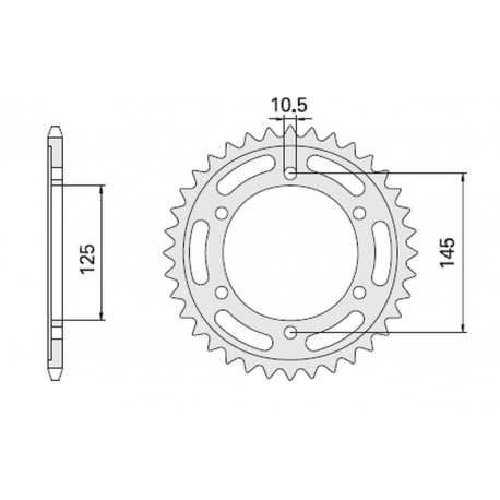 CHT ZĘBATKA TYLNA 865 43 YAMAHA FZ 750 (865-43)