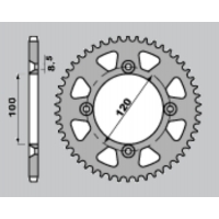 JR ZĘBATKA TYLNA ALUMINIOWA (ANODOWANA) 798 48 SUZUKI RM 80 '83-'01, RM 85 '02-'20, YAMAHA YZ 80 '93-'01, YZ 85 '02-'22 KOLOR NI