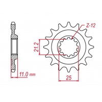 GROSSKOPF PROMOCJA ZĘBATKA PRZEDNIA 727 13 HUSQVARNA CR 250 '00-'05, TC 250 '04-'05, TE 250 '04-'10, WR 250 '99-'12, TE 450 '06-