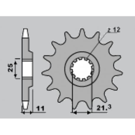 CHT ZĘBATKA PRZEDNIA 7287 16 HUSQVARNA 250/300/310/350/360/400/410/450/510/511/530/570/610/630 (A4250824160)