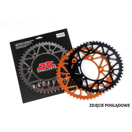 JT ZĘBATKA TYLNA 4549 46 ALUMINIOWA RACELITE KTM FREERIDE 250 14-17, 350 12-17 (-2) (454946JTA) (ŁAŃC. 520) KOLOR CZARNY - ZASTĘ