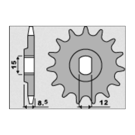 GROSSKOPF WYPRZEDAŻ ZĘBATKA PRZEDNIA 2240 11 KTM SX 50 09-18 ŁAŃCUCH 415