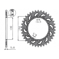 SUNSTAR ZĘBATKA TYLNA 236 48 / 245 48 HONDA NX 650 95-01, YAMAHA XJ 6 09-15, YAMAHA WR 250R '08-'10 (JTR245/2.48) (JTR245/3.48) 