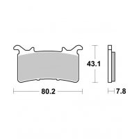 SBS KLOCKI HAMULCOWE KH757 STREET EXCEL SINTER BMW M 1000 RR '21-'22, HONDA CBR 1000 RR '20-'22 PRZÓD KOLOR ZŁOTY