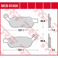 TRW LUCAS KLOCKI HAMULCOWE KH458 SINTER STREET HARLEY-DAVIDSON 1584 / 1690 / 1750 / 1800 08-, TYŁ