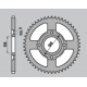 PBR ZĘBATKA TYLNA 279 45 C45 KTM 125 DUKE 11-13 (JTR273.45) (ZAMIENNA Z 4668 45) (ŁAŃC. 520) (OTWÓR 8,5MM)