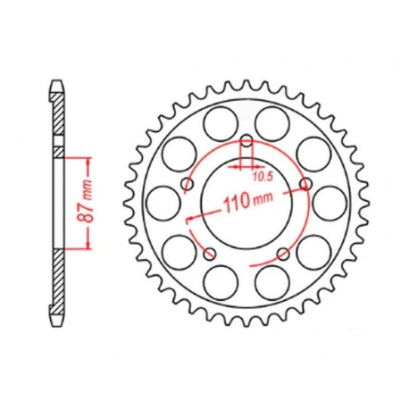 MTX PARTS ZĘBATKA TYLNA 828 45 SUZUKI SV 650 99-13 (JTR807.45) (ŁAŃC. 525)