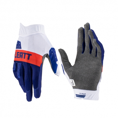 LEATT RĘKAWICE MOTO 1.5 GRIPR GLOVE ROYAL KOLOR GRANATOWY/BIAŁY/CZERWONY ROZMIAR L