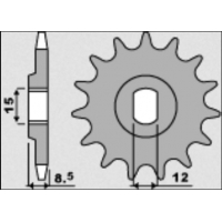 GROSSKOPF PROMOCJA ZĘBATKA PRZEDNIA 2240 13 (224013) KTM SX 50/SX 50 MINI '02- , SX-E5 E-BIKE '19-, GASGAS MC 50 MC-E E-BIKE 21-