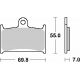 SBS KLOCKI HAMULCOWE KH145 / KH236 STREET CERAMIC SUZUKI GSF 1200 BANDIT '97-'00, RF 900 '94-'97 KOLOR CZARNY