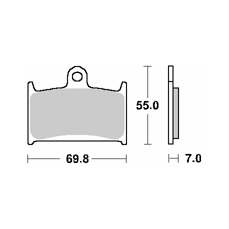 SBS KLOCKI HAMULCOWE KH145 / KH236 STREET CERAMIC SUZUKI GSF 1200 BANDIT '97-'00, RF 900 '94-'97 KOLOR CZARNY