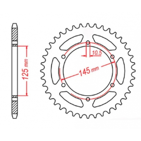 MTX PARTS ZĘBATKA TYLNA 866 48 YAMAHA XJ 600 DIVERSION 95-03 (JTR855.48) (ŁAŃC. 520)