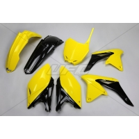 UFO KOMPLET PLASTIKÓW SUZUKI RMZ 250 '10-'18 KOLOR OEM '14-'16 (ŻÓŁTY/CZARNY) (SU416E999)