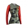 LEATT KOSZULKA ROWEROWA (DAMSKA) MTB GRAVITY 4.0 JERSEY CAMO KOLOR ZIELONY/BORDOWY ROZMIAR XS