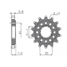 SUNSTAR ZĘBATKA PRZEDNIA KAWASAKI ZX-7R/RR '96-'03, ZX-10R '04-'15, SUZUKI GSXR 750 '00-'15, SV 1000S '03-'06 (KONWERSJA 520) (J