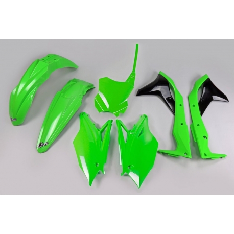 UFO KOMPLET PLASTIKÓW KAWASAKI KXF 250 '18-'20 KOLOR OEM '20 (ZIELONY/CZARNY) (KA225E999K)