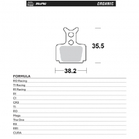 MOTO-MASTER WYPRZEDAŻ BIKE PRO KLOCKI HAMULCOWE ROWEROWE ORGANICZNE PASUJE DO FORMULA CURA, RO RACING, T1 RACING, R1 RACING, R1,