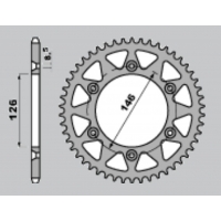 JR ZĘBATKA TYLNA ALUMINIOWA (ANODOWANA) 808 48 ZŁOTA