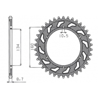 SUNSTAR ZĘBATKA TYLNA 4399 44 HONDA CBR 900RR '00-'03 (929,954) (JTR1306.44) (ŁAŃC. 530) (439944JT)