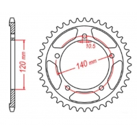 MTX PARTS ZĘBATKA TYLNA 4398 47 SUZUKI DL 650 V-STROM '04-'19 (JTR1792.47) (ŁAŃC. 525)