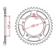 MTX PARTS ZĘBATKA TYLNA 4398 47 SUZUKI DL 650 V-STROM '04-'19 (JTR1792.47) (ŁAŃC. 525)