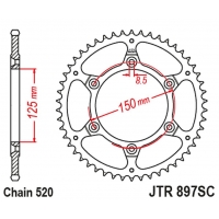 JT ZĘBATKA TYLNA 899 50 KTM SX/EXC ULTRALIGHT SAMOOCZYSZCZAJĄCA (89950JTSC) (ŁAŃC. 520)