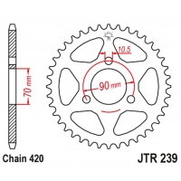 JT ZĘBATKA TYLNA 239 36 HONDA MTX 80R '83-'86, MBX 50 (23936JT) (ŁAŃC. 420)