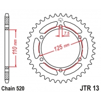 JT ZĘBATKA TYLNA 1514 44 CAGIVA 125 FRECCIA '88-'89, BLUES '87-'95 (151444JT) (ŁAŃC. 520) NA ZAMÓWIENIE