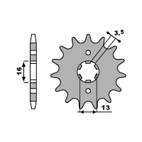 PBR ZĘBATKA PRZEDNIA 563 11 18NC SUZUKI LT 50 (84-05) (ŁAŃC. 420)