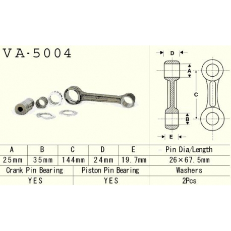 VESRAH KORBOWÓD HONDA CR 500 '87-'01 (VA5004) (MADE IN JAPAN)