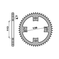 PBR ZĘBATKA TYLNA 4509 35 C45 SUZUKI LTR 450 06-09 (-1) (JTR1760.35) (ŁAŃC. 520)