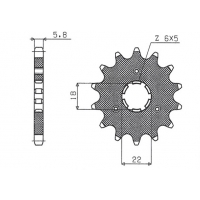 SUNSTAR ZĘBATKA PRZEDNIA 423 13 KAWASAKI KX 125 '94-'07 (JTF1445.13) (ŁAŃC. 520) (42313JT)