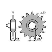 PBR ZĘBATKA PRZEDNIA 580 16 18NC YAMAHA FZ 6/R6/FZ (JTF580.16) (ŁAŃC. 530)