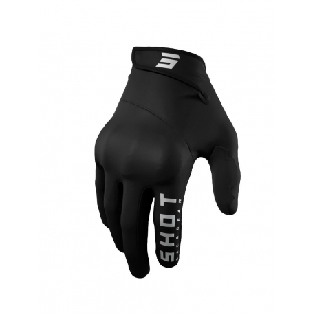 SHOT RACING WYPRZEDAŻ RĘKAWICE SOFTSHELL ZIMOWE TRAINER CE 2.0 BLACK KOLOR CZARNY/SZARY ROZMIAR 08