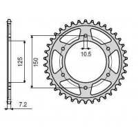 SUNSTAR ZĘBATKA TYLNA 4454 42 KTM 950/990/1190 ADVENTURE / R LC8 '03-'16 (JTR899.42) (ŁAŃC. 525) (445442JT)