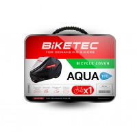 BIKETEC PROMOCJA POKROWIEC WODOODPORNY AQUATEC NA JEDEN ROWER KOLOR CZARNY/SZARY ROZMIAR UNIWERSALNY