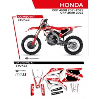 UFO KOMPLET NAKLEJEK (OKLEIN) HONDA CRF 250R '22 CRF 450R '21-'22 STOKES KOLOR CZERWONY - WYPRZEDAŻ