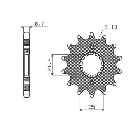 SUNSTAR ZĘBATKA PRZEDNIA 513 18 SUZUKI GSF 1250 '07-'13, GSX 1400 '01-'08 (JTF513.18) (ŁAŃC. 530) (51318JT)