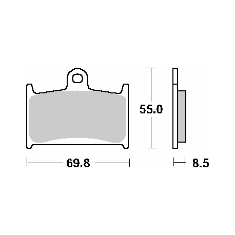 SBS KLOCKI HAMULCOWE KH145 / KH236 TRACK AND SPORT SINTER KOLOR ZŁOTY (ZAMIENIA MIESZANKĘ RS)