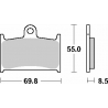 SBS KLOCKI HAMULCOWE KH145 / KH236 TRACK AND SPORT SINTER KOLOR ZŁOTY (ZAMIENIA MIESZANKĘ RS)