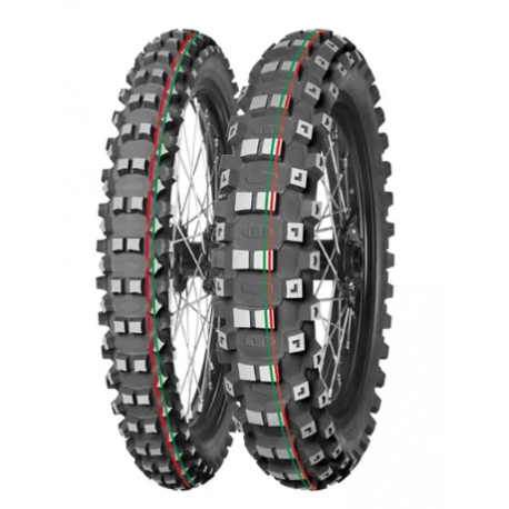 MITAS OPONA 120/90-18 TERRA FORCE MX-MH MEDIUM/HARD 65M TT (CZERWONY/ZIELONY PASEK) TYŁ DOT 2023 (DOT:JTDT/JDDT/JVDT/DXDT) (2635