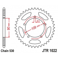 JT ZĘBATKA TYLNA 1022 40 DUCATI 500 DESMO/ SL '79-84' 750 F1 '85-88' 900 S2 '83-85' CAGIVA 350/650 ALAZZURRA SPORTS '85-88' (1