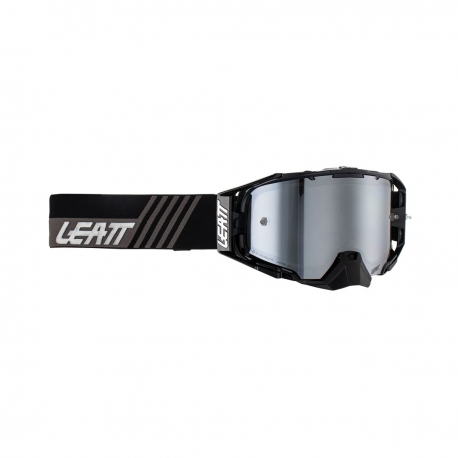 LEATT GOGLE VELOCITY 6.5 IRIZ GOGGLE STEALTH SILVER 50% - KOLOR CZARNY/GRAFITOWY SZYBKA LUSTRZANA SREBRNA