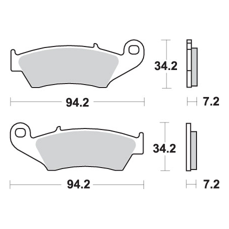 SBS KLOCKI HAMULCOWE KH185 / KH389 OFF-ROAD RACING SINTER KOLOR ZŁOTY