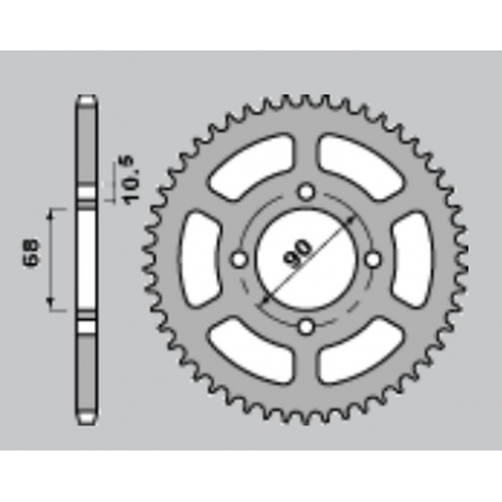 CHT ZĘBATKA TYLNA 243 53 HONDA MTX125R 83-94 (241-53) (JTR241.53)