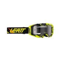 LEATT GOGLE VELOCITY 5.5 GOGGLE TIGER LIGHT GREY 58% - KOLOR ŻÓŁTY FLUO/CZARNY SZYBKA DYMIONE LUSTRO SZARA