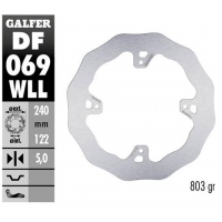 GALFER TARCZA HAMULCOWA TYŁ HONDA CR 125R/250R '95-'07, CR 500 '95-'00, CRF 250R/450R '02- WAVE (240X122X5MM)